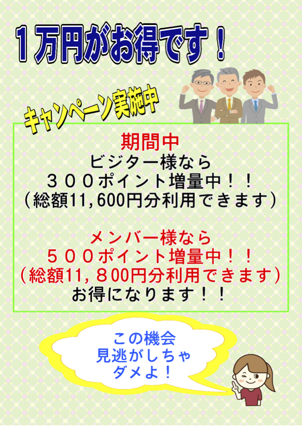 1万円キャンペーン